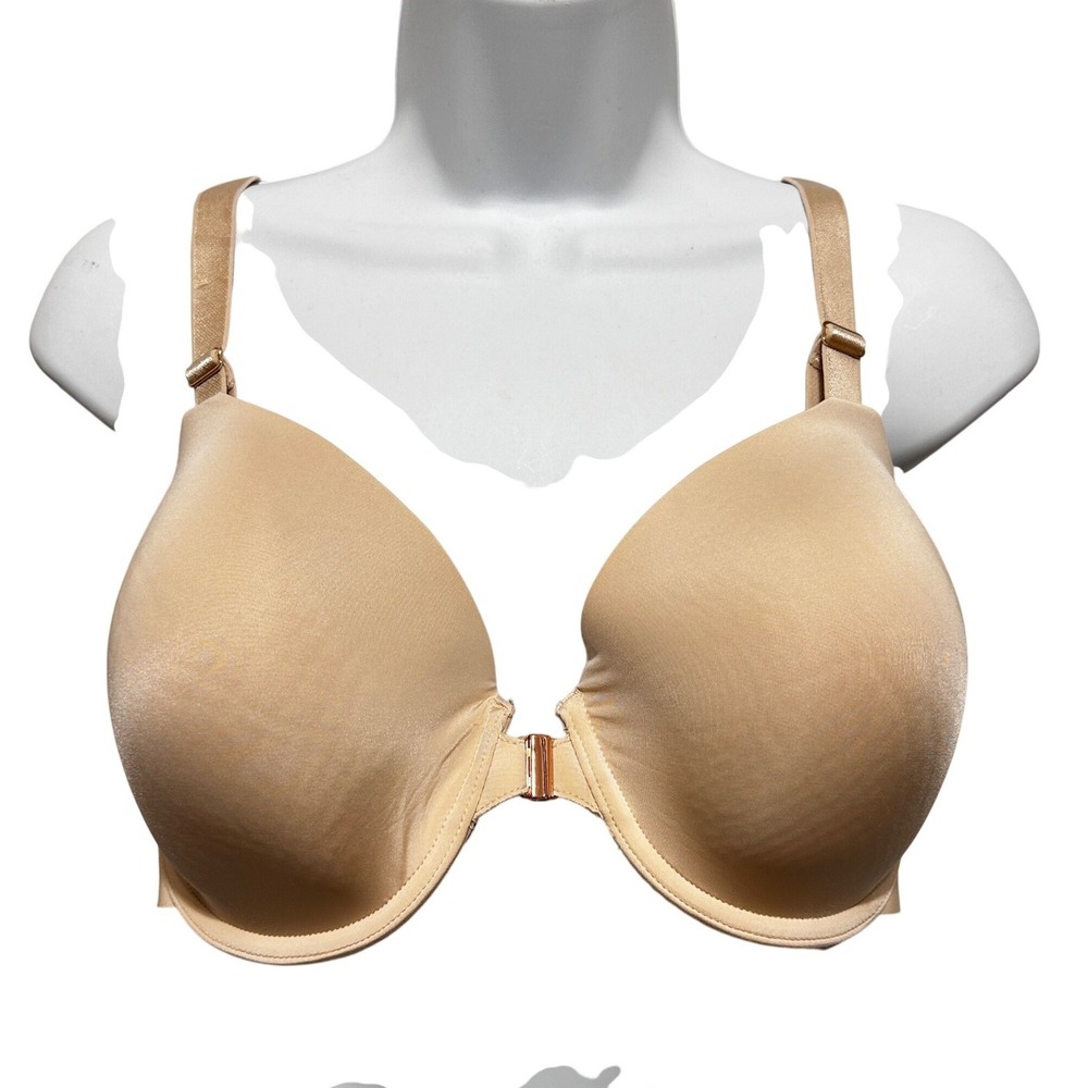 Soma Womens Bra 38D Nude Vanishing 360 Front Close Seamless Full Coverage Basics